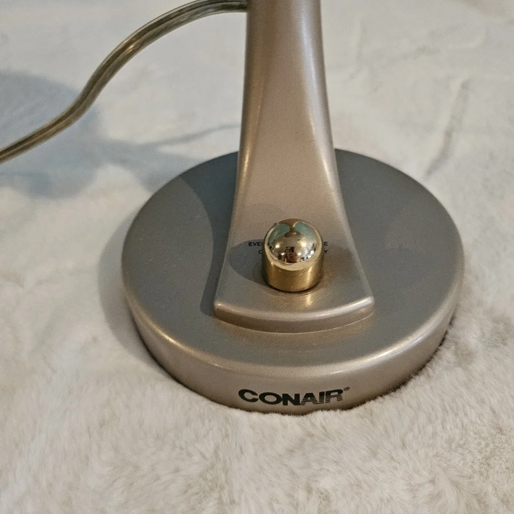 Vintage Conair Double Sided Gold Metal 4 Mood Light Setting Vanity Mirror